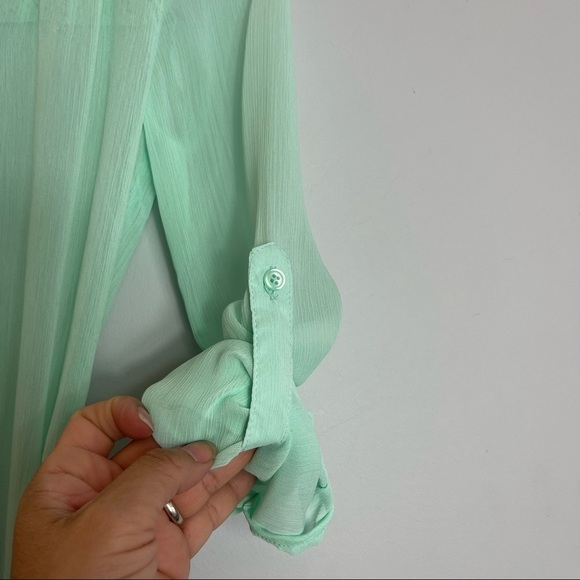 Mossimo Supply Co. XS Teal Belted Peasant Tunic NWT - Picture 4 of 13